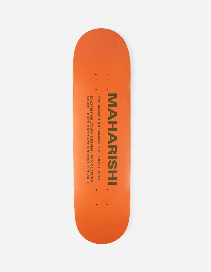 Maharishi Levensstijl | 9498 Miltype Skate Deck · 100% Usa Hard Rock Maple Orange