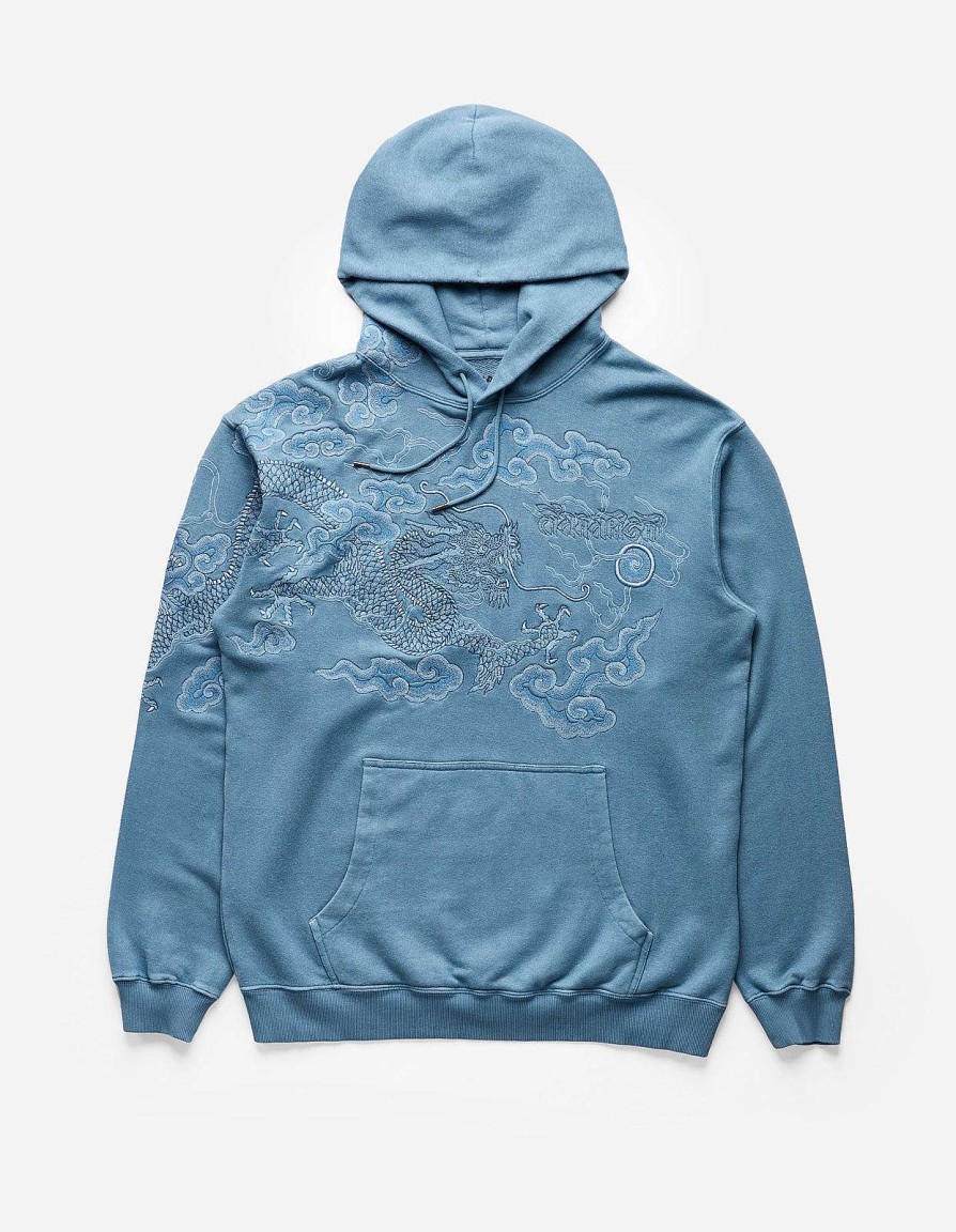 Maharishi Sweaters Met Capuchon | 5014 30Th Anniversary Hooded Sweat Subdued Blue